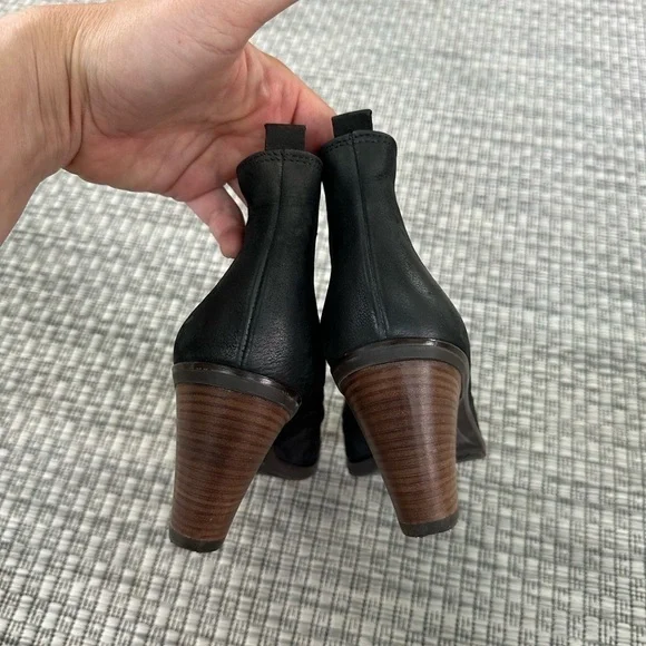 Paul Green Jano Black Leather Chelsea Scrunch Boot